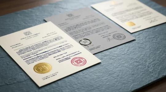 Documents officiels et certificats professionnels pour entreprise de désinsectisation