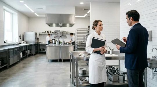 Inspection sanitaire professionnelle dans un restaurant moderne